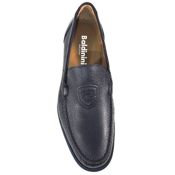BALDININI ?? MEN\'S BLUE LEATHER LOAFERS